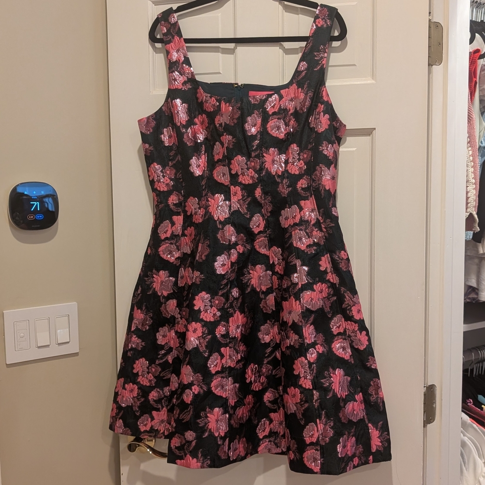 Lilly Pulitzer Leya Jacquard Dress Evergreen Hibis Kiss Jacquard NWT Size 12